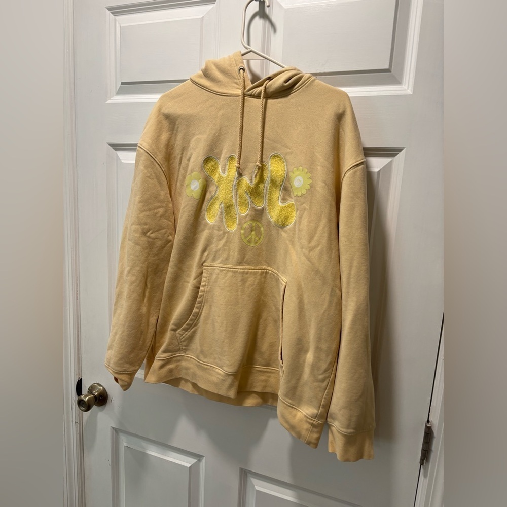 KNJ Yellow Hoodie Pullover Sweatshirt​​​​​ - Picture 2 of 6